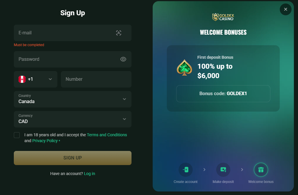 Goldex Casino_sing up
